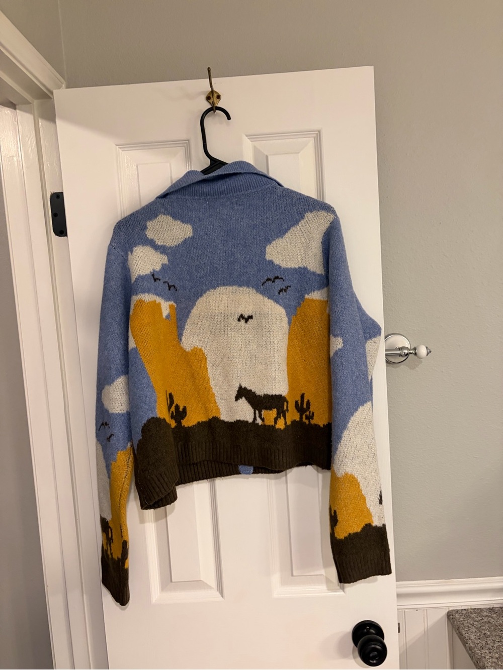 Taelynn Western Horse Cardigan Sweater Large - Picture 13 of 13